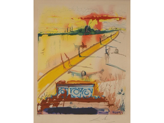 Salvador dali (1904-1989), 'cécile receives germeuil's letter' and 'the obsequies for clorinda', two lithographs, n° iii/xc, 53 x 43 cm. (20.87 x 16.92 in.), frame: 94 x 70 cm. (37.00 x 27.55 in.) - afbeelding 7 van  14