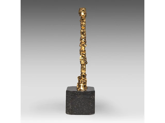 Salvador dali (1904-1989), menorah, gilt bronze on a bluestone base, n° 52/150 37 cm. (14.57 in.) - afbeelding 4 van  8