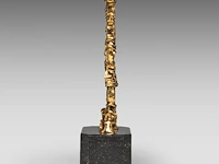 Salvador dali (1904-1989), menorah, gilt bronze on a bluestone base, n° 52/150 37 cm. (14.57 in.) - afbeelding 4 van  8
