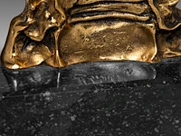 Salvador dali (1904-1989), menorah, gilt bronze on a bluestone base, n° 52/150 37 cm. (14.57 in.) - afbeelding 7 van  8