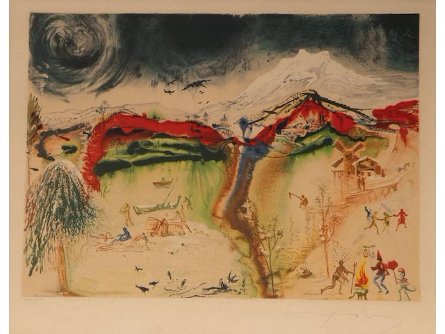 Salvador dali (1904-1989), three of the four seasons (summer, autumn and winter), lithograph on arches, n° 158/195 sheet size 55 x 67 cm. (21.64 x 26.37 in.) - afbeelding 12 van  19