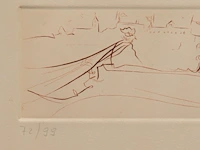 Salvador dali (1904-1989), 'visions of venice' (1976), etching, n° 72/99 7.5 x 30 cm. (2.95 x 11.81 in.), frame: 30.5 x 50.5 cm. (12.00 x 19.87 in.) - afbeelding 5 van  5