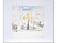 Salvador dali (naar) - place fürstenberg - printografie - afbeelding 2 van  5