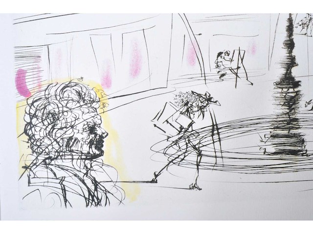 Salvador dali (naar) - place fürstenberg - printografie - afbeelding 5 van  5