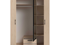 Salvador kledingkast met spiegel - modern design voor je kleding - afbeelding 2 van  7