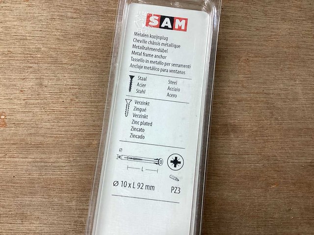 Sam kozijnplug 10 x 92, 4 pack (32x) - afbeelding 4 van  4