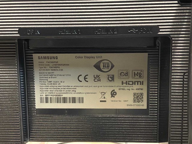 Samsung f24t450fqr monitor (2x) - afbeelding 4 van  5