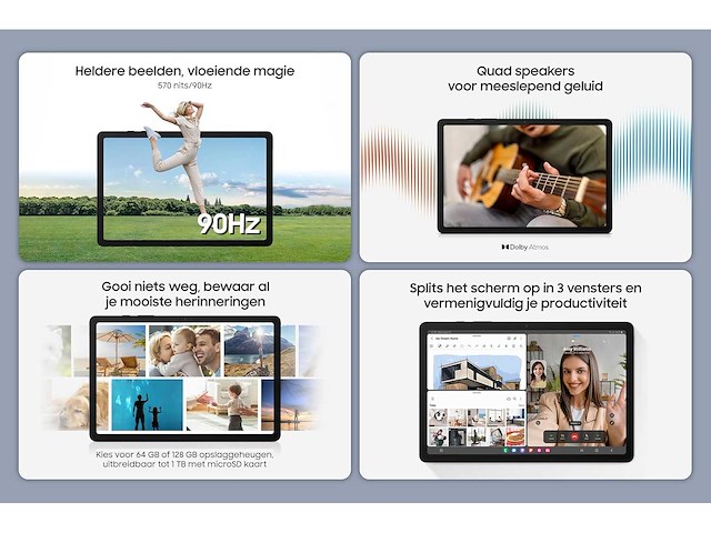 Samsung galaxy tab a9+ 64gb wifi tablet grijze anthracite - afbeelding 10 van  11