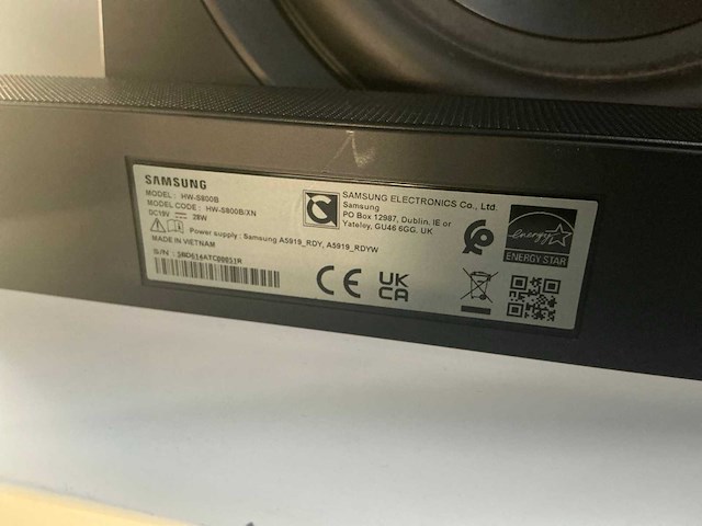 Samsung hw-s800b/ps-wb85d soundbar system - afbeelding 2 van  2