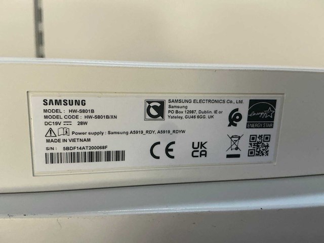 Samsung hw-s801b/ps-wb86d soundbar system - afbeelding 5 van  6