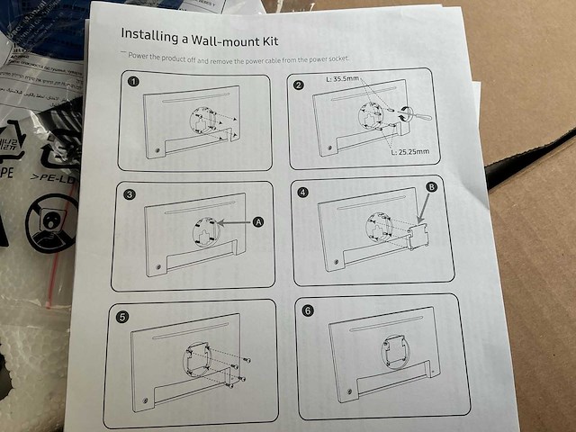 Samsung muur bevestigskit voor monitor of beeldscherm - afbeelding 2 van  2
