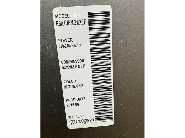 Samsung rsa1uhmg/xef koelkast - afbeelding 2 van  5