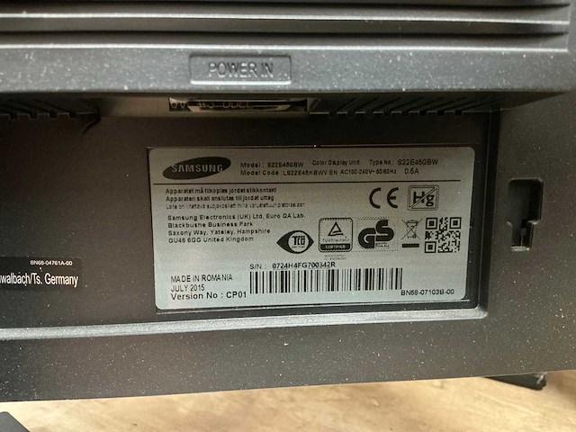 Samsung s22e450 monitor (4x) - afbeelding 5 van  10
