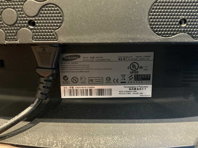 Samsung syncmaster2033sw beeldscherm - afbeelding 5 van  5
