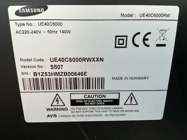 Samsung ue 40c6000rwxxn ue 40c600 led televisie full hd 40” - afbeelding 2 van  2