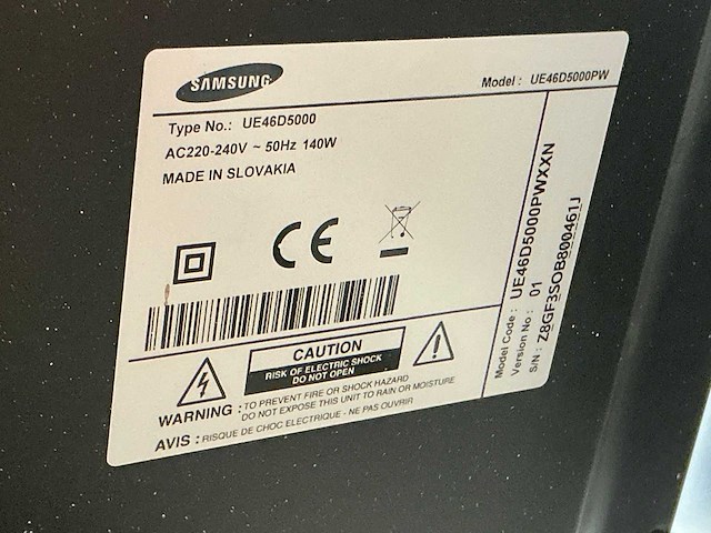 Samsung ue46d5000 46” televisie - afbeelding 3 van  4