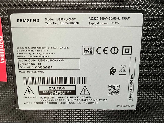 Samsung ue55ku6000w 55 inch 4k uhd tv - afbeelding 2 van  2