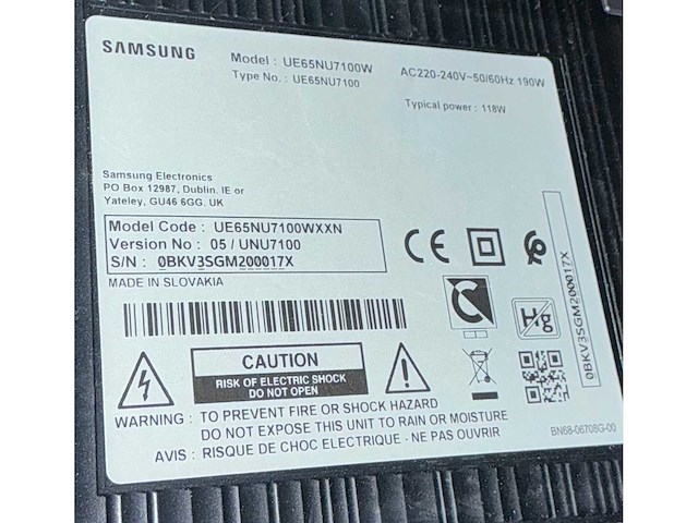 Samsung ue65nu7100wxxn monitor - afbeelding 4 van  5