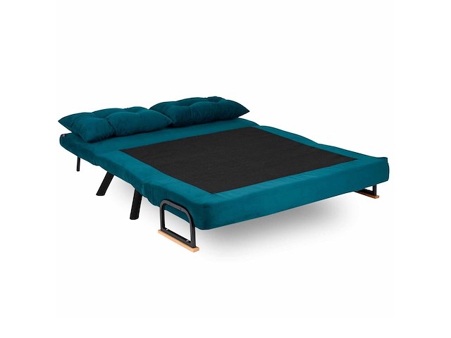 Sando 2-zits slaapbank | metalen frame | petrolgroen - afbeelding 4 van  7