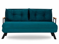 Sando 2-zits slaapbank | metalen frame | petrolgroen - afbeelding 5 van  7
