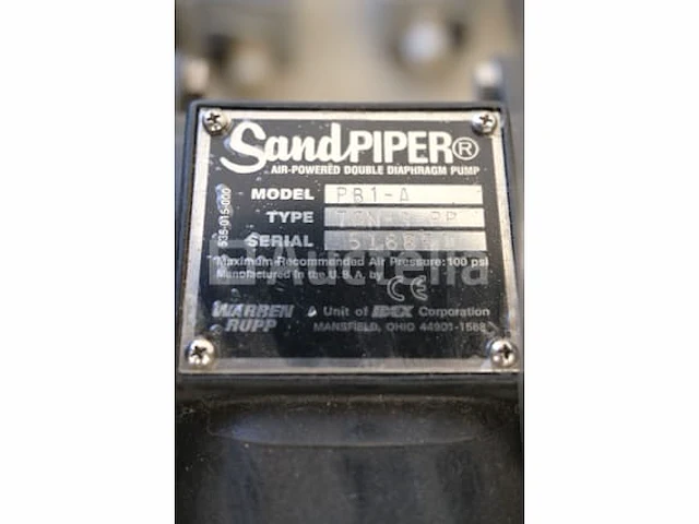 Sandpiper pb1-a polypropyleen pneumatische pomp - afbeelding 3 van  10