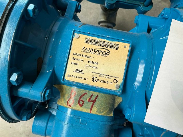 Sandpiper sb25 pneumatische membraanpomp - afbeelding 4 van  5