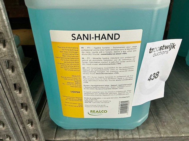 Sani-hand ontsmettingsmiddel 5l (3x) - afbeelding 2 van  2