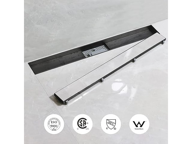 Sanitemodar doucheafvoer (zwart) - afbeelding 3 van  5