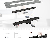 Sanitemodar doucheafvoer (zwart) - afbeelding 2 van  5