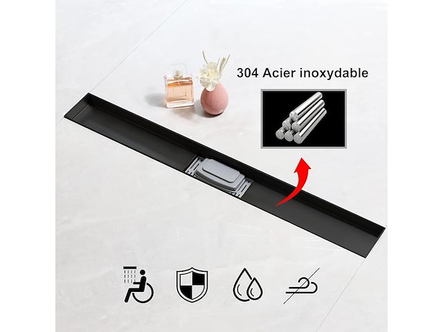 Sanitemodar doucheafvoer (zwart) - afbeelding 5 van  5