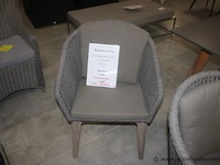 Santander dining chair teak mid grey rope with 2 cushions - rope | santander dining chair teak mid grey rope with 2 cushions - rope - afbeelding 2 van  2