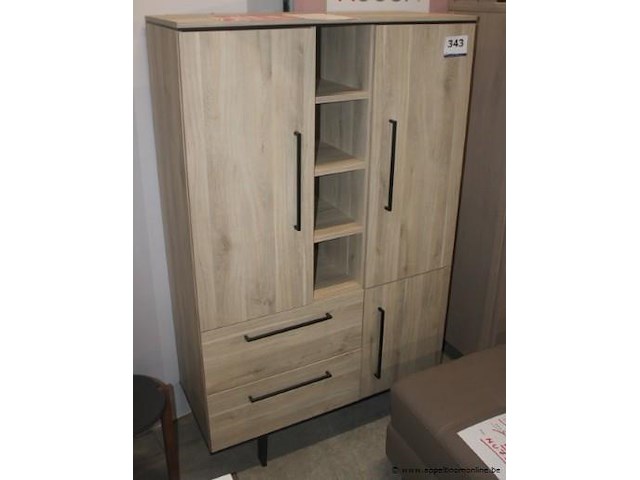 Santorini barkast 3 dr/2la/4 open lamulux - afbeelding 1 van  2