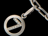 Santos de cartier charm bracelet in 18ct white gold, with diamond charms, weight: 37,8 g (+) - afbeelding 13 van  18