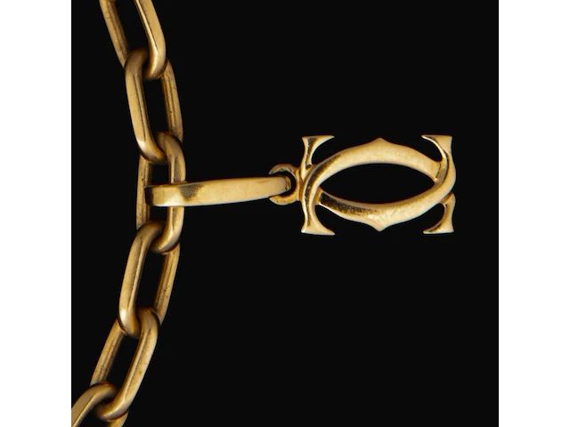 Santos de cartier charm bracelet in 18ct yellow gold, with diamond charms, weight: 46,3 g (+) - afbeelding 5 van  16
