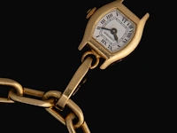 Santos de cartier charm bracelet in 18ct yellow gold, with diamond charms, weight: 46,3 g (+) - afbeelding 6 van  16