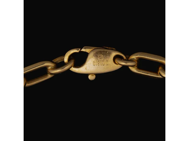 Santos de cartier charm bracelet in 18ct yellow gold, with diamond charms, weight: 46,3 g (+) - afbeelding 14 van  16