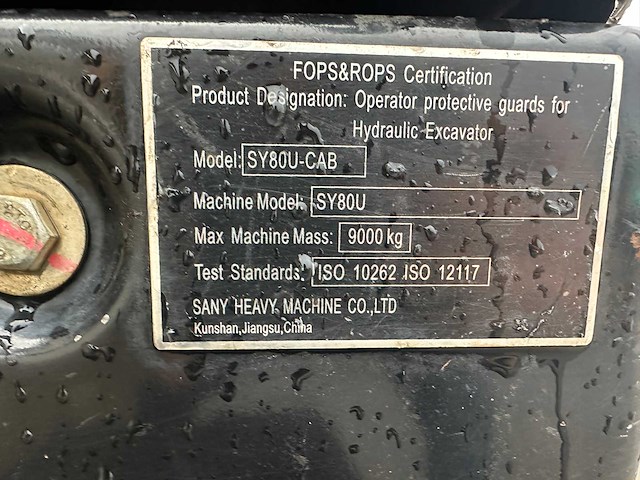 Sany - 2022 - sy80u - midigraafmachine - afbeelding 10 van  42