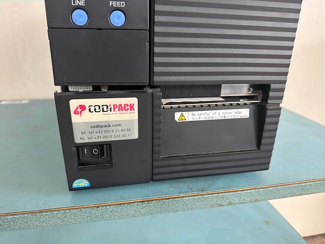 Sanyo industriële labelprinter / barcode printer met ribbon - afbeelding 1 van  2