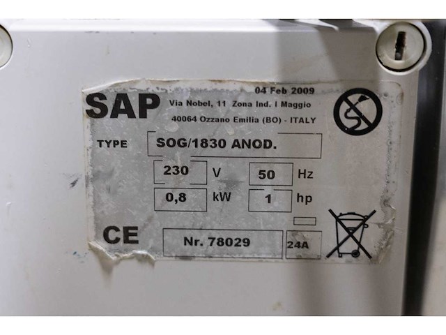 Sap - 2009 - sog/1830 anod. - lintzaagmachine - afbeelding 6 van  6
