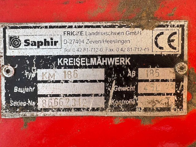 Saphir - km186 - edge mower - afbeelding 2 van  9