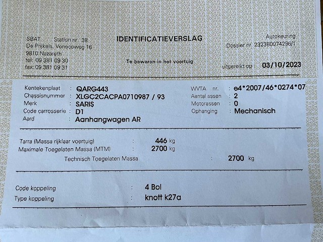 Saris - plateauramork pl 306 x 174 2700kg - aanhangwagen onderdelen en accessoires - afbeelding 10 van  18