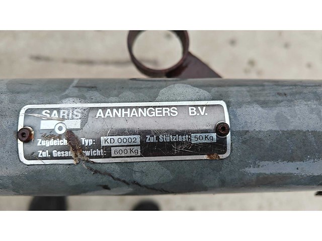 Saris aanhangwagen trailer remork gegalvaniseerd - afbeelding 23 van  26