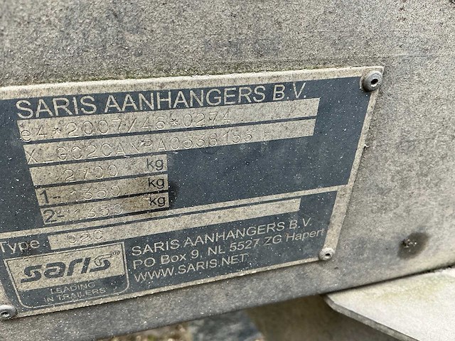 Saris c2c geremde aanhangwagen - afbeelding 10 van  10