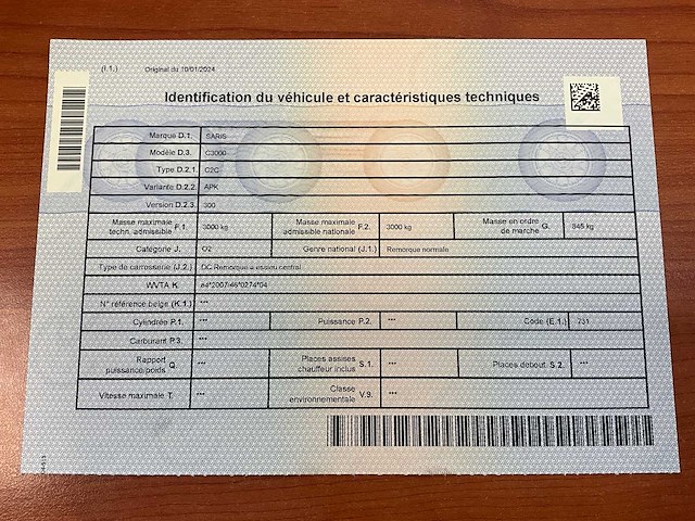 Saris c3000 c2c apk rijtuig aanhangwagen - afbeelding 17 van  18