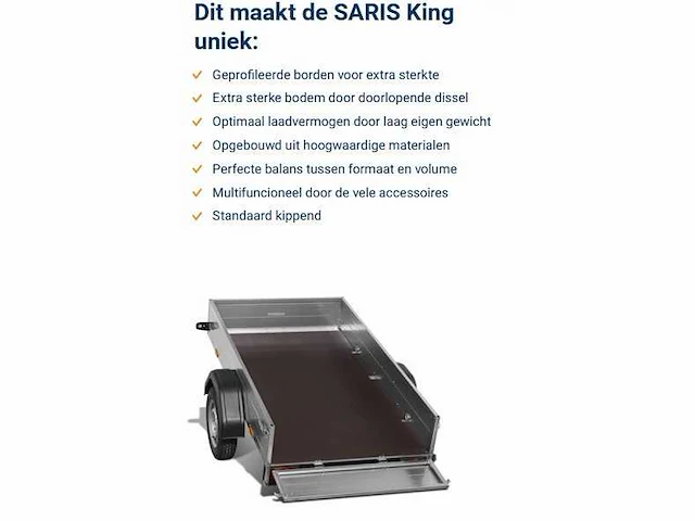 Saris king xl 226 126 750kg - aanhangwagen - afbeelding 9 van  20