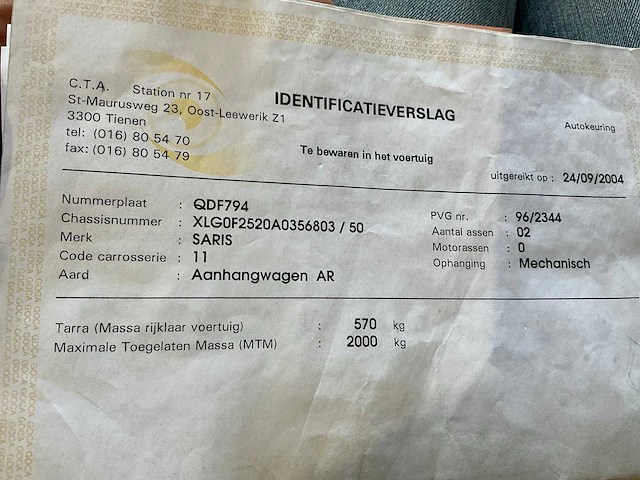 Saris sa2000 aanhangwagen - afbeelding 9 van  21