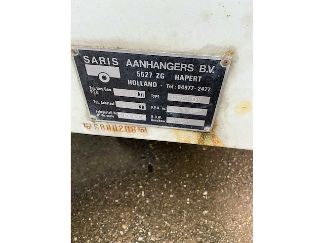 Saris,speedy camping aanhanger - afbeelding 2 van  3
