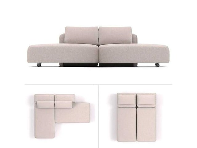 Sasa - modulaire slaapbank - lounge bank - bed: 1600 x 2020 mm - afbeelding 5 van  9