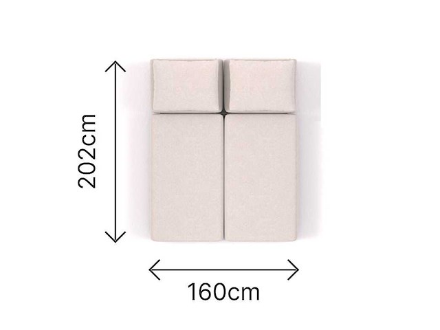 Sasa - modulaire slaapbank - lounge bank - bed: 1600 x 2020 mm - afbeelding 5 van  9
