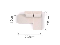 Sasa - modulaire slaapbank - lounge bank - bed: 1600 x 2020 mm - afbeelding 6 van  9